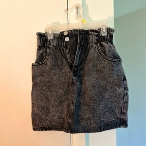 Black denim jean skirt